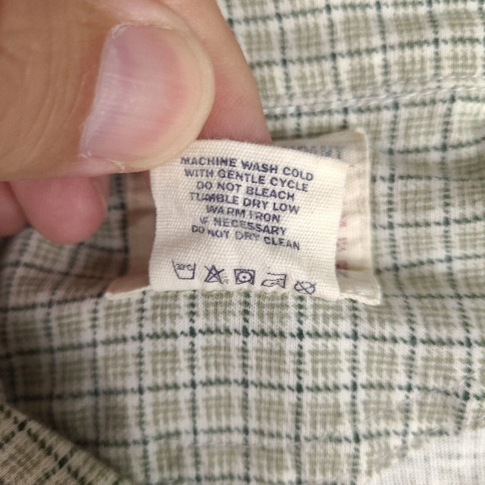 Ralph Lauren Polo‎ Jeans Co Polo Shirt Mens Large Green Plaid Soft Cotton